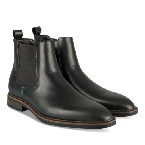 Bottines Chelsea NOIR Homme Motif Uni A Enfiler
