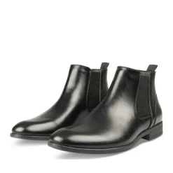Bottines Chelsea NOIR Homme Motif Uni A Enfiler