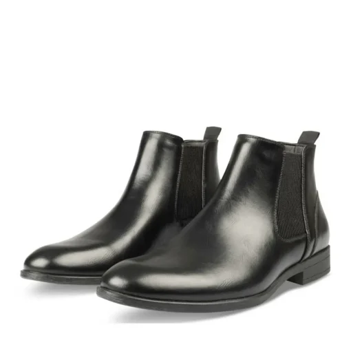 Bottines Chelsea NOIR Homme Motif Uni A Enfiler