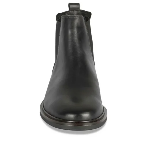Bottines Chelsea NOIR Homme CUIR Motif Uni A Enfiler