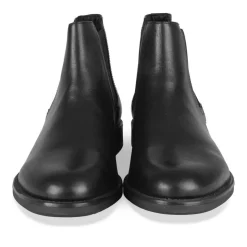 Bottines Chelsea NOIR Homme CUIR Motif Uni A Enfiler