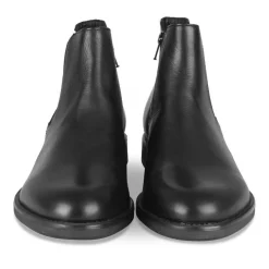 Bottines Chelsea NOIR Homme CUIR Motif Uni A Enfiler