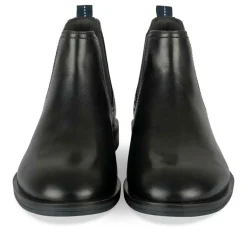 Bottines Chelsea NOIR Homme CUIR Motif Uni Elastique