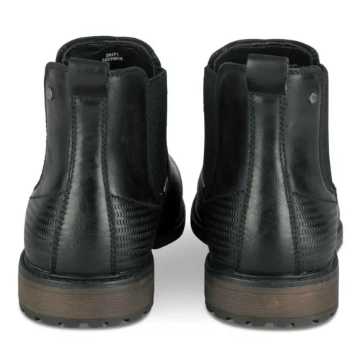 Bottines Chelsea NOIR Homme Motif Uni A Enfiler