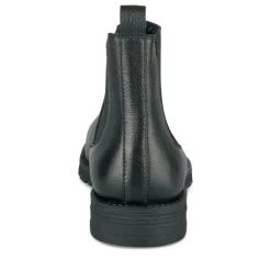 Bottines Chelsea NOIR Homme CUIR Motif Uni A Enfiler
