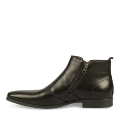 Bottines Chelsea NOIR Homme CUIR Fermeture éclair