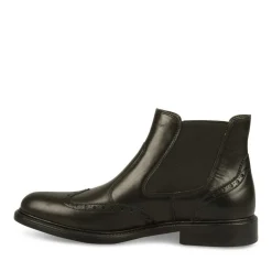 Bottines Chelsea NOIR Homme CUIR Elastique