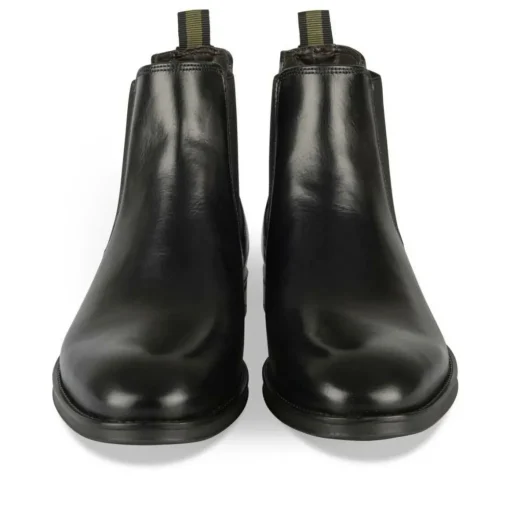 Bottines Chelsea NOIR Homme CUIR Motif Uni A Enfiler