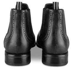 Bottines Chelsea NOIR Homme Motif Uni A Enfiler
