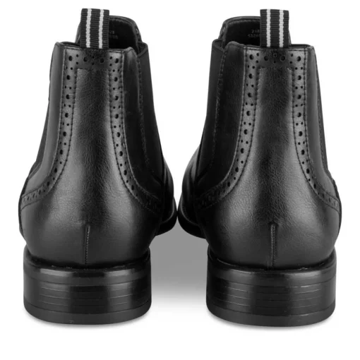 Bottines Chelsea NOIR Homme Motif Uni A Enfiler