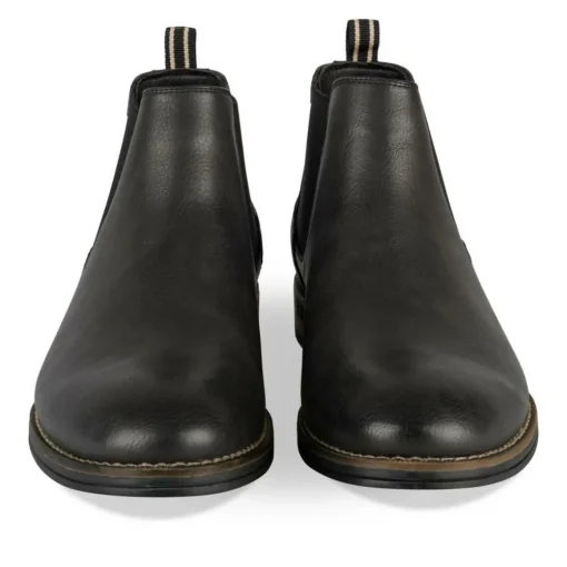 Bottines Chelsea NOIR Homme Motif Uni A Enfiler