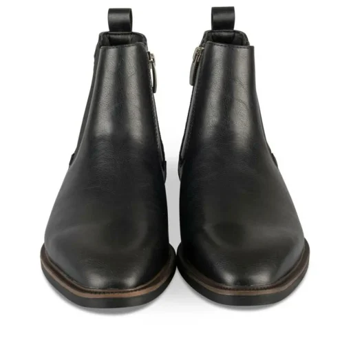 Bottines Chelsea NOIR Homme Motif Uni A Enfiler