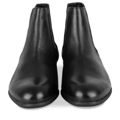 Bottines Chelsea NOIR Homme CUIR Motif Uni Elastique