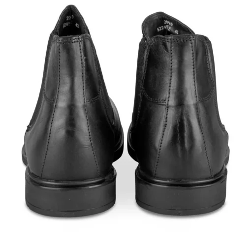 Bottines Chelsea NOIR Homme CUIR Motif Uni A Enfiler
