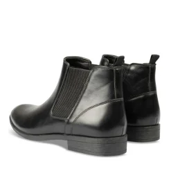 Bottines Chelsea NOIR Homme Motif Uni A Enfiler
