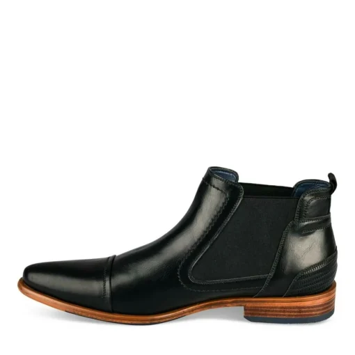 Bottines Chelsea NOIR Homme Motif Uni Elastique