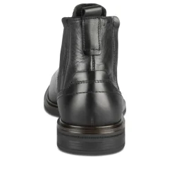 Bottines Chelsea NOIR Homme CUIR Motif Uni A Enfiler