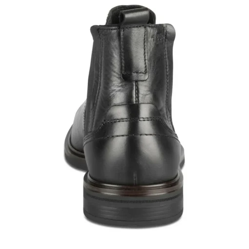 Bottines Chelsea NOIR Homme CUIR Motif Uni A Enfiler