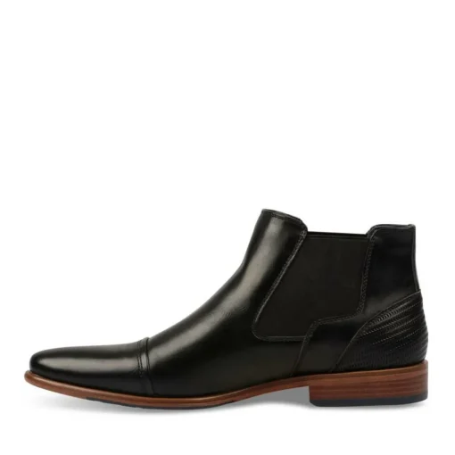 Bottines Chelsea NOIR Homme Motif Uni Elastique