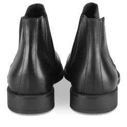 Bottines Chelsea NOIR Homme CUIR Motif Uni A Enfiler
