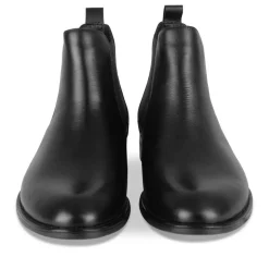 Bottines Chelsea NOIR Homme CUIR Motif Uni A Enfiler