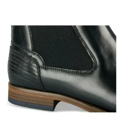 Bottines Chelsea NOIR Homme Motif Uni A Enfiler