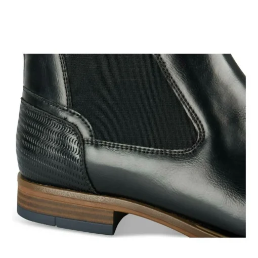 Bottines Chelsea NOIR Homme Motif Uni A Enfiler