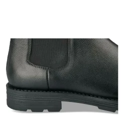 Bottines Chelsea NOIR Homme CUIR Motif Uni A Enfiler