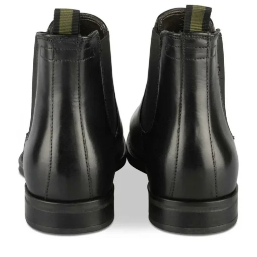 Bottines Chelsea NOIR Homme CUIR Motif Uni A Enfiler