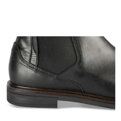 Bottines Chelsea NOIR Homme CUIR Motif Uni A Enfiler