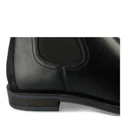 Bottines Chelsea NOIR Homme CUIR Motif Uni Elastique