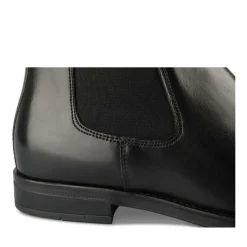 Bottines Chelsea NOIR Homme CUIR Motif Uni A Enfiler