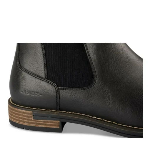 Bottines Chelsea NOIR Homme Motif Uni A Enfiler
