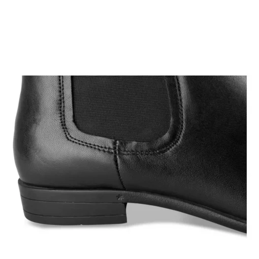 Bottines Chelsea NOIR Homme CUIR Motif Uni Elastique