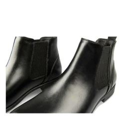 Bottines Chelsea NOIR Homme Motif Uni A Enfiler