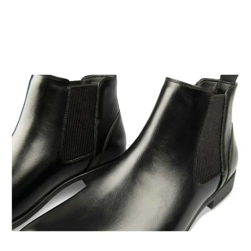 Bottines Chelsea NOIR Homme Motif Uni A Enfiler