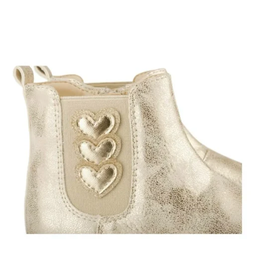 Bottines Chelsea OR Fille Motif Coeurs Fermeture éclair