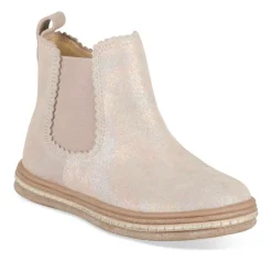Bottines Chelsea ROSE Fille CUIR Motif Uni Fermeture éclair
