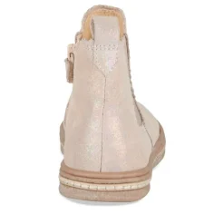 Bottines Chelsea ROSE Fille CUIR Motif Uni Fermeture éclair