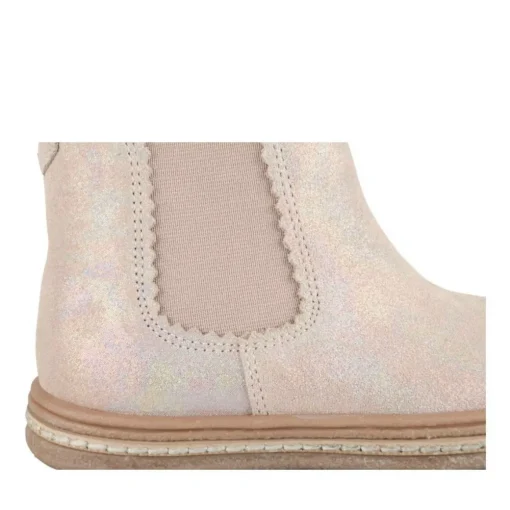 Bottines Chelsea ROSE Fille CUIR Motif Uni Fermeture éclair
