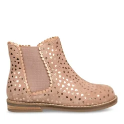 Bottines Chelsea ROSE PALE Fille CUIR Fermeture éclair
