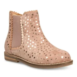 Bottines Chelsea ROSE PALE Fille CUIR Fermeture éclair