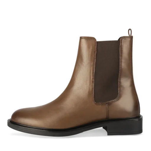 Bottines COGNAC Femme CUIR Motif Uni A Enfiler