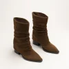 Bottines COGNAC Femme CUIR Motif Uni A Enfiler