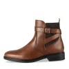 Bottines COGNAC Femme CUIR Motif Uni Fermeture éclair