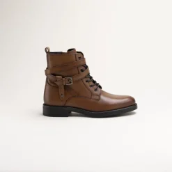 Bottines COGNAC Femme CUIR Motif Uni A Enfiler