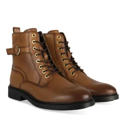 Bottines COGNAC Femme CUIR Motif Uni A Enfiler