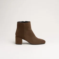 Bottines COGNAC Femme CUIR Motif Uni Fermeture éclair