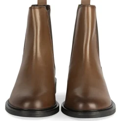 Bottines COGNAC Femme CUIR Motif Uni A Enfiler