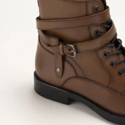 Bottines COGNAC Femme CUIR Motif Uni A Enfiler